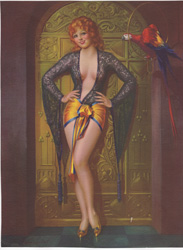 Original vintage calendar / poster art print from the 1920s-1940s